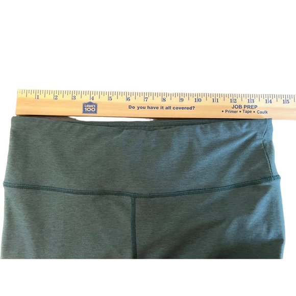 895‎ Spruce Green Performance Leggings Medium Zippered Legs Perforated Panels - Picture 4 of 7